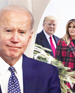 Рождественское чудо? Джо Байден повесил фотографию Дональда и Мелании Трамп на рождественскую ёлку в Белом доме